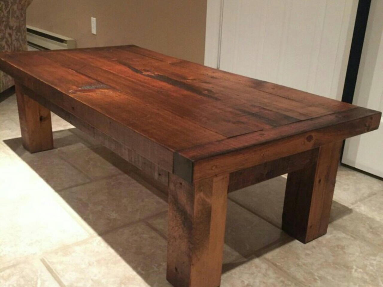 How To Make Reclaimed Wood Coffee Table : Diy Industrial Reclaimed Wood Coffee Table - Remember the shape is up to you.